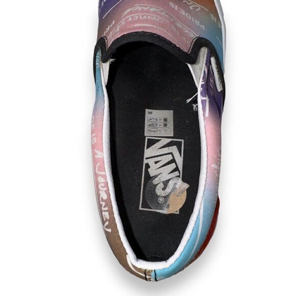 Vans UA Classic Slip-on Pride Skate Shoes Multicolor Rainbow Women's 7 - Picture 9 of 11
